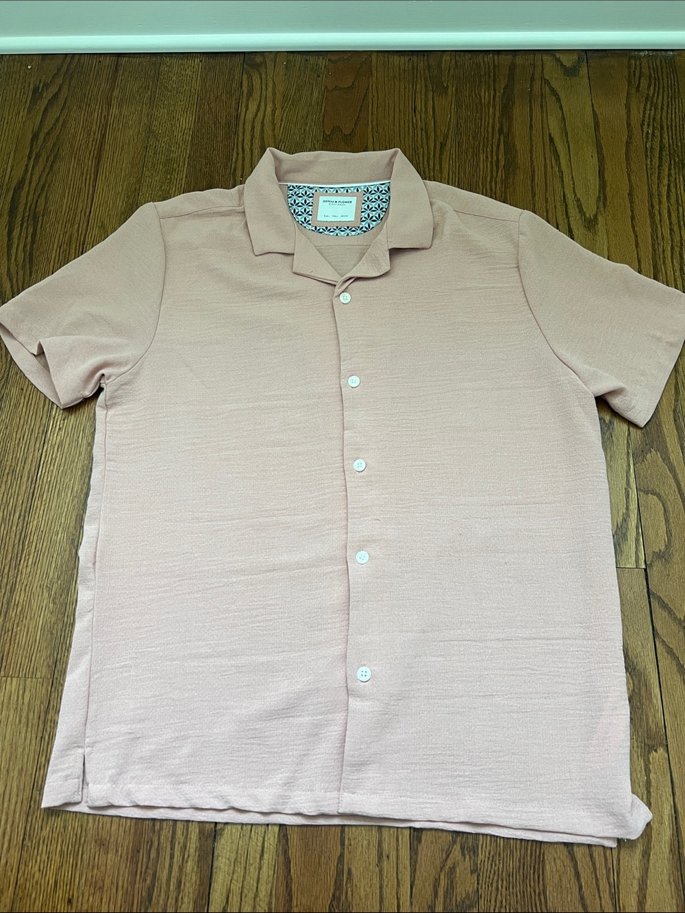 Men’s Denim & Flower Dress Shirt